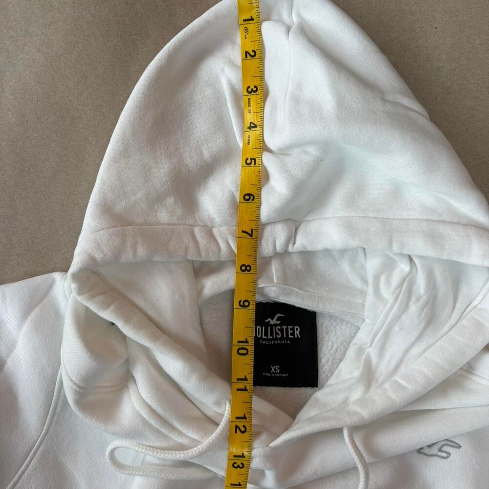 Hollister-co Men's White Hoodie
